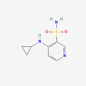 molecular formula C8H11N3O2S B15201192 4-(Cyclopropylamino)pyridine-3-sulfonamide 