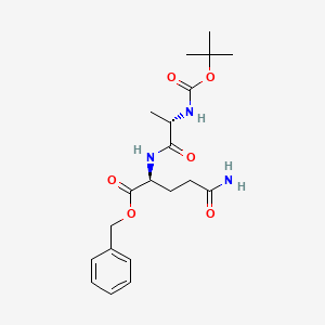 molecular formula C20H29N3O6 B15201199 Benzyl (tert-butoxycarbonyl)-L-alanyl-L-glutaminate 