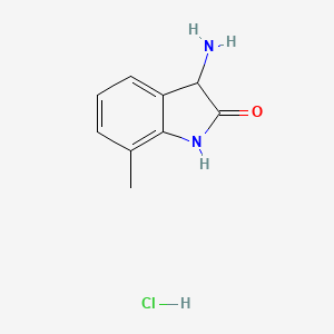 molecular formula C9H11ClN2O B1520122 3-氨基-7-甲基-1,3-二氢-2H-吲哚-2-酮盐酸盐 CAS No. 1214090-45-5
