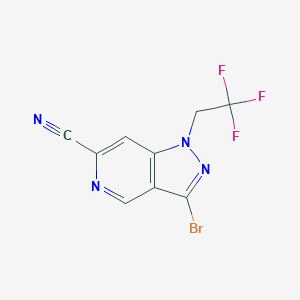 3-Bromo-1-(2,2,2-trifluoroethyl)-1H-pyrazolo[4,3-c]pyridine-6-carbonitrile