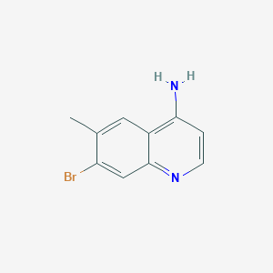 molecular formula C10H9BrN2 B1520127 4-氨基-7-溴-6-甲基喹啉 CAS No. 1189106-23-7