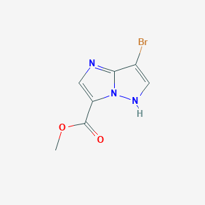 molecular formula C7H6BrN3O2 B15201304 methyl 7-bromo-1H-imidazo[1,2-b]pyrazole-3-carboxylate 