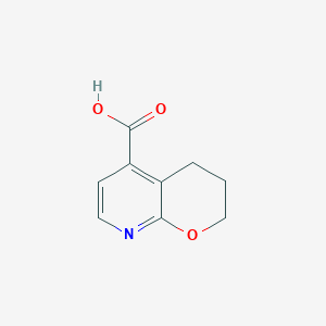 molecular formula C9H9NO3 B15201324 3,4-Dihydro-2H-pyrano[2,3-b]pyridine-5-carboxylic acid 