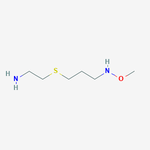 molecular formula C6H16N2OS B15201340 2-((3-(Methoxyamino)propyl)thio)ethanamine 