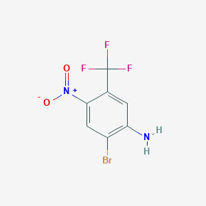 molecular formula C7H4BrF3N2O2 B1520135 2-溴-4-硝基-5-(三氟甲基)苯胺 CAS No. 1190198-31-2