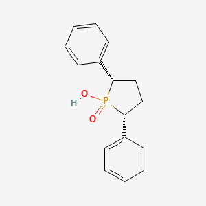 molecular formula C16H17O2P B15201350 rel-(2R,5S)-1-hydroxy-2,5-diphenylphospholane 1-oxide 