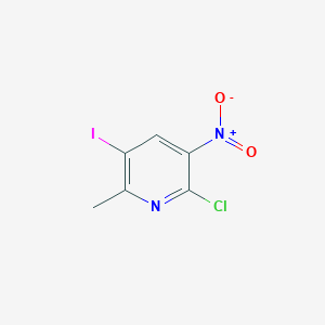 molecular formula C6H4ClIN2O2 B15201353 2-Chloro-5-iodo-6-methyl-3-nitropyridine 