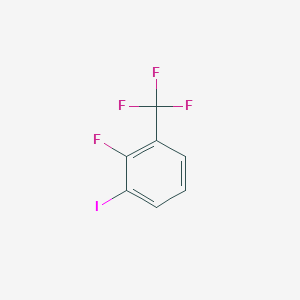 molecular formula C7H3F4I B15201367 2-Fluoro-1-iodo-3-(trifluoromethyl)benzene 