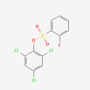 molecular formula C12H6Cl3FO3S B1520137 2,4,6-Trichlorophenyl 2-fluorobenzenesulfonate CAS No. 1171919-36-0