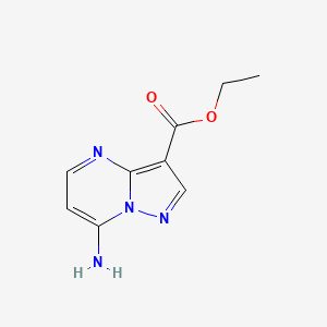 molecular formula C9H10N4O2 B1520141 Ethyl 7-aminopyrazolo[1,5-a]pyrimidine-3-carboxylate CAS No. 1196153-97-5