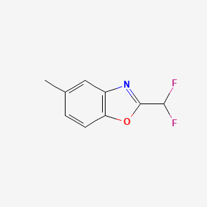 molecular formula C9H7F2NO B15201411 2-(Difluoromethyl)-5-methyl-1,3-benzoxazole CAS No. 91437-10-4