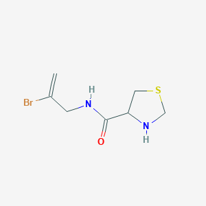 molecular formula C7H11BrN2OS B15201419 N-(2-Bromoallyl)thiazolidine-4-carboxamide 