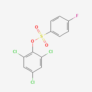 molecular formula C12H6Cl3FO3S B1520143 2,4,6-三氯苯基4-氟苯磺酸酯 CAS No. 1171919-37-1