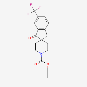 tert-Butyl 1-oxo-6-(trifluoromethyl)-1,3-dihydrospiro[indene-2,4'-piperidine]-1'-carboxylate