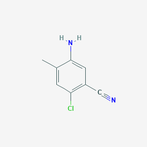 molecular formula C8H7ClN2 B15201451 5-Amino-2-chloro-4-methylbenzonitrile 