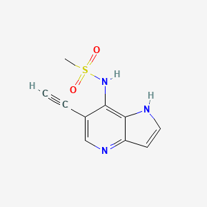 molecular formula C10H9N3O2S B15201456 N-(6-ethynyl-1H-pyrrolo[3,2-b]pyridin-7-yl)methanesulfonamide 