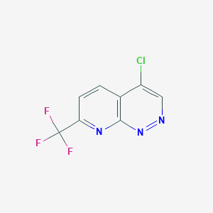 molecular formula C8H3ClF3N3 B15201470 4-Chloro-7-(trifluoromethyl)pyrido[2,3-c]pyridazine 