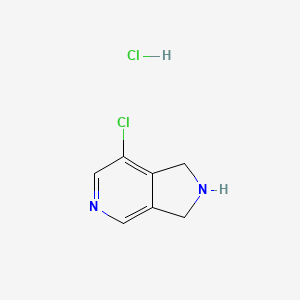 molecular formula C7H8Cl2N2 B15201479 7-Chloro-2,3-dihydro-1H-pyrrolo[3,4-c]pyridine hydrochloride 