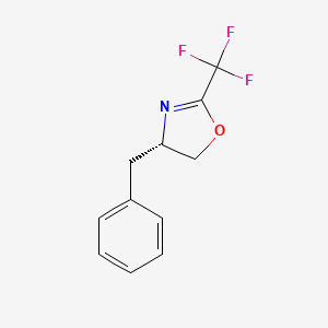 molecular formula C11H10F3NO B15201488 (S)-4-Benzyl-2-(trifluoromethyl)-4,5-dihydrooxazole 