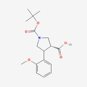 (3R)-1-(tert-Butoxycarbonyl)-4-(2-methoxyphenyl)pyrrolidine-3-carboxylic acid