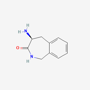 molecular formula C10H12N2O B15201536 (S)-4-Amino-4,5-dihydro-1H-benzo[c]azepin-3(2H)-one 