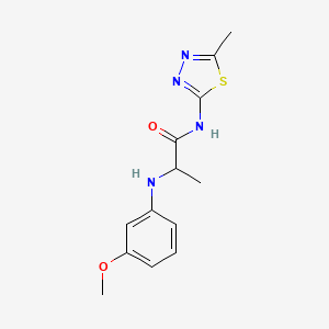 2-(3-Methoxy-phenylamino)-N-(5-methyl-[1,3,4]thiadiazol-2-yl)-propionamide