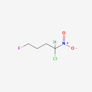 molecular formula C4H7ClFNO2 B15201561 1-Chloro-4-fluoro-1-nitrobutane CAS No. 63732-17-2