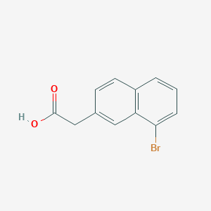 molecular formula C12H9BrO2 B15201582 2-(8-Bromonaphthalen-2-yl)acetic acid 