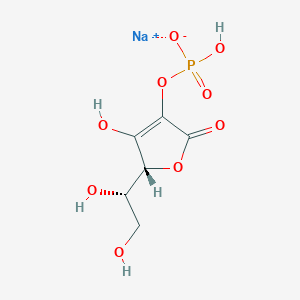 molecular formula C6H8NaO9P B15201593 sodium;[(2R)-2-[(1S)-1,2-dihydroxyethyl]-3-hydroxy-5-oxo-2H-furan-4-yl] hydrogen phosphate 