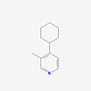 molecular formula C12H17N B15201613 4-Cyclohexyl-3-methylpyridine 