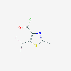 molecular formula C6H4ClF2NOS B15201618 5-(Difluoromethyl)-2-methyl-1,3-thiazole-4-carbonyl chloride CAS No. 685565-98-4