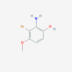 molecular formula C7H8BrNO2 B15201627 2-Amino-3-bromo-4-methoxyphenol 