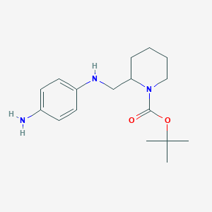 molecular formula C17H27N3O2 B1520167 tert-Butyl 2-[(4-aminoanilino)methyl]piperidine-1-carboxylate CAS No. 1159976-36-9