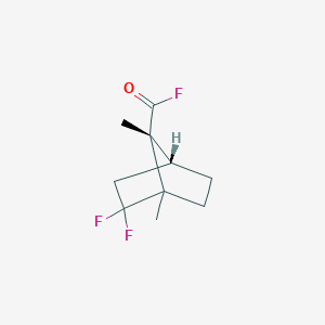 molecular formula C10H13F3O B15201673 (4R,7R)-2,2-difluoro-1,7-dimethylbicyclo[2.2.1]heptane-7-carbonyl fluoride 