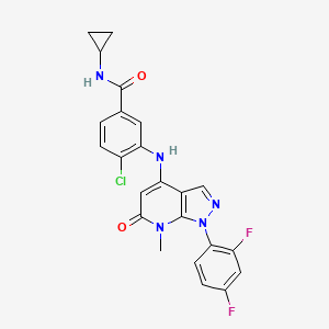 4-Chloro-n-cyclopropyl-3-((1-(2,4-difluorophenyl)-7-methyl-6-oxo-6,7-dihydro-1h-pyrazolo[3,4-b]pyridin-4-yl)amino)benzamide