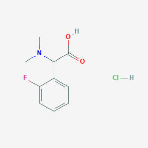 molecular formula C10H13ClFNO2 B1520170 (Dimethylamino)(2-fluorophenyl)acetic acid hydrochloride CAS No. 1214854-04-2