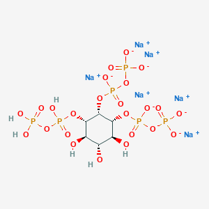 molecular formula C6H12Na6O24P6 B15201729 hexasodium;[oxido-[(1R,2S,3S,4R,5S,6R)-2,3,4-trihydroxy-5-[hydroxy(phosphonooxy)phosphoryl]oxy-6-[oxido(phosphonatooxy)phosphoryl]oxycyclohexyl]oxyphosphoryl] phosphate 