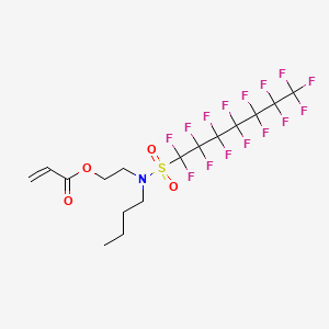 molecular formula C16H16F15NO4S B15201739 2-Propenoic acid, 2-[butyl[(pentadecafluoroheptyl)sulfonyl]amino]ethyl ester CAS No. 68298-60-2