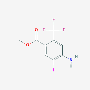 molecular formula C9H7F3INO2 B15201750 Methyl 4-amino-5-iodo-2-(trifluoromethyl)benzoate CAS No. 1613730-39-4