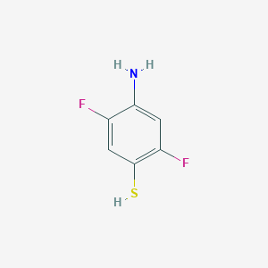 molecular formula C6H5F2NS B15201758 4-Amino-2,5-difluorobenzenethiol CAS No. 782413-10-9