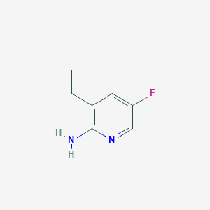 molecular formula C7H9FN2 B15201780 3-Ethyl-5-fluoropyridin-2-amine 