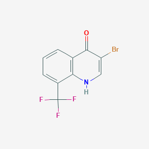 molecular formula C10H5BrF3NO B1520179 3-Bromo-4-hydroxy-8-trifluoromethylquinoline CAS No. 854778-26-0