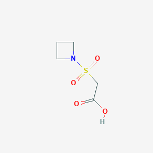 molecular formula C5H9NO4S B15201800 2-(Azetidin-1-ylsulfonyl)acetic acid 