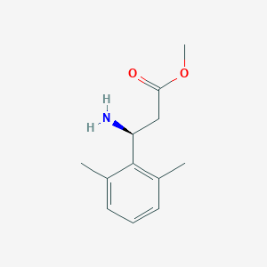 molecular formula C12H17NO2 B15201866 Methyl (S)-3-amino-3-(2,6-dimethylphenyl)propanoate 