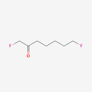 molecular formula C7H12F2O B15201875 2-Heptanone, 1,7-difluoro- CAS No. 333-06-2