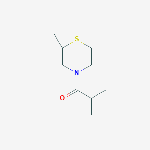 molecular formula C10H19NOS B15201918 1-(2,2-Dimethylthiomorpholin-4-yl)-2-methylpropan-1-one 