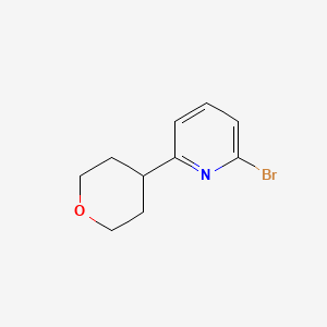 molecular formula C10H12BrNO B1520192 2-Bromo-6-(tetrahydro-2H-pyran-4-yl)pyridine CAS No. 1159817-58-9