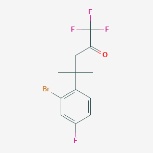 molecular formula C12H11BrF4O B15201950 Trifluoromethyl(2-bromo-4-fluoro-beta,beta-dimethylphenethyl) ketone 