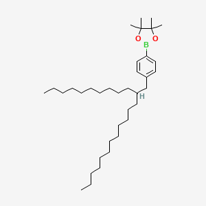 molecular formula C36H65BO2 B15201957 2-(4-(2-Decyltetradecyl)phenyl)-4,4,5,5-tetramethyl-1,3,2-dioxaborolane 