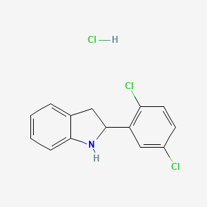 molecular formula C14H12Cl3N B1520197 2-(2,5-Dichlorophenyl)indoline, HCl CAS No. 1177321-77-5